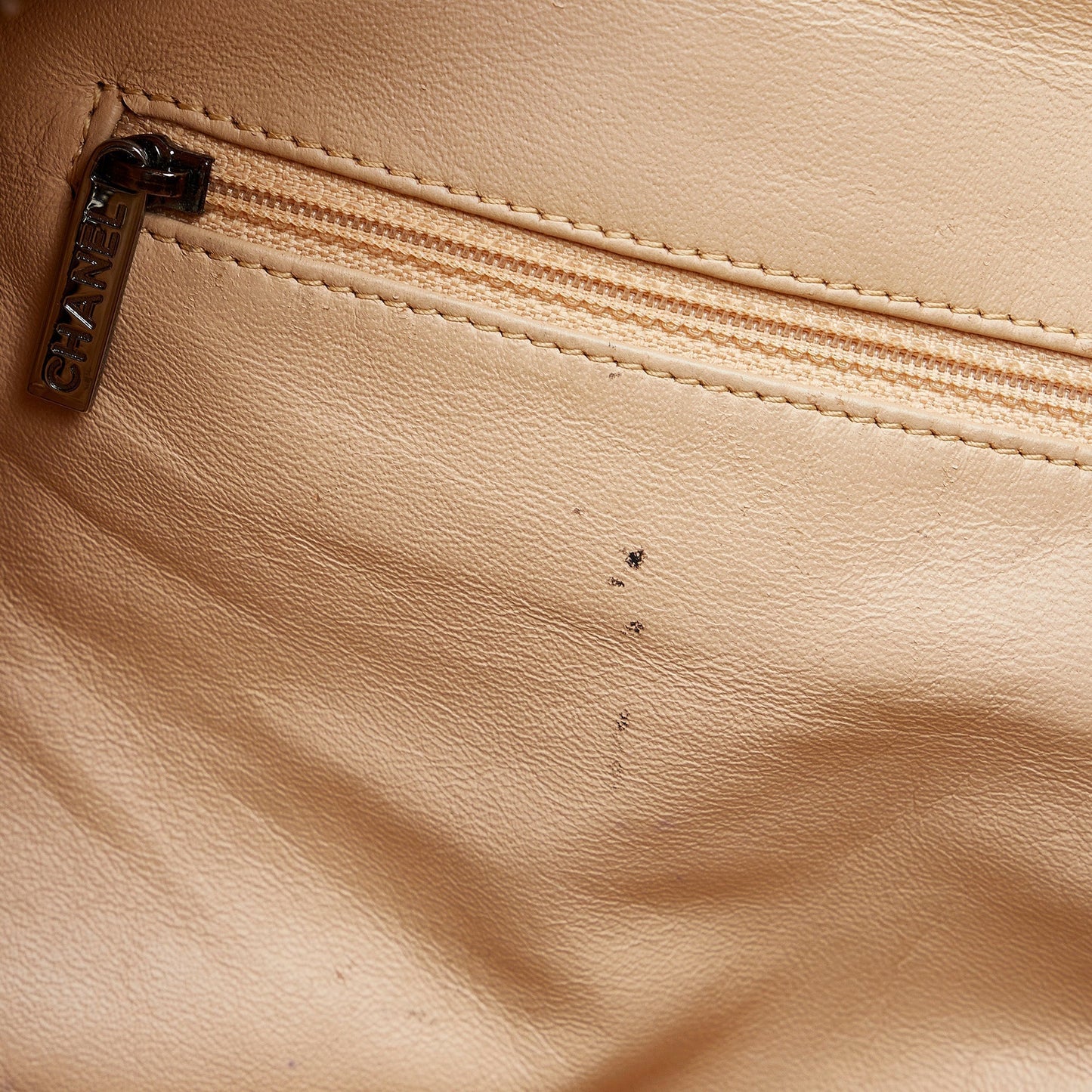 Chanel CC Chain Brown Lambskin Silver