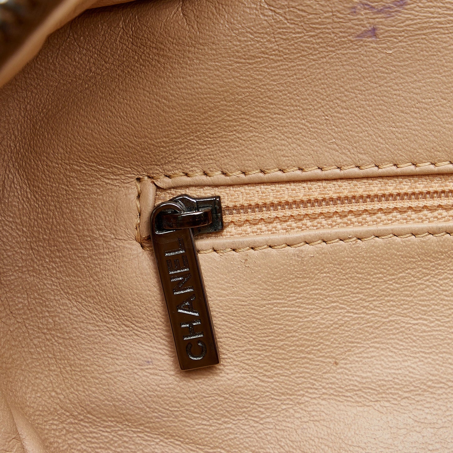 Chanel CC Chain Brown Lambskin Silver