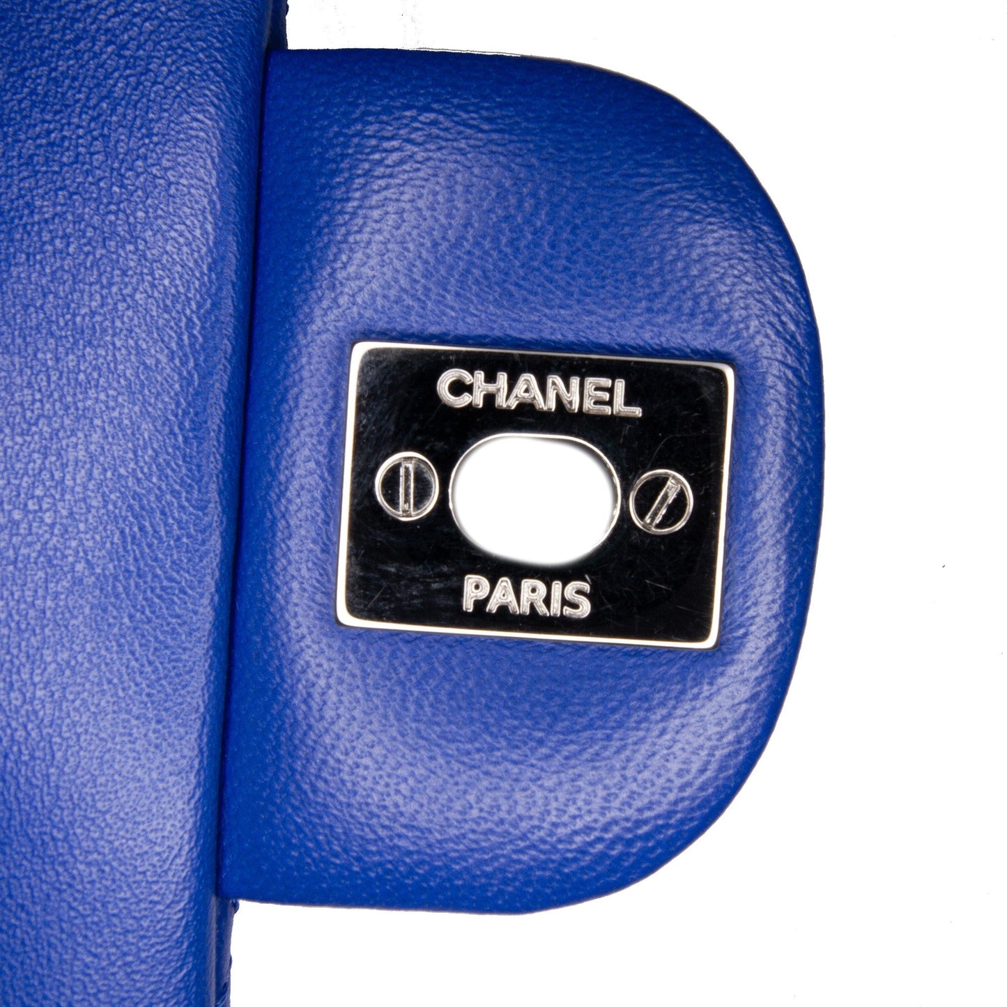 Blue Chanel Mini Square Classic Lambskin Single Flap Crossbody Bag
