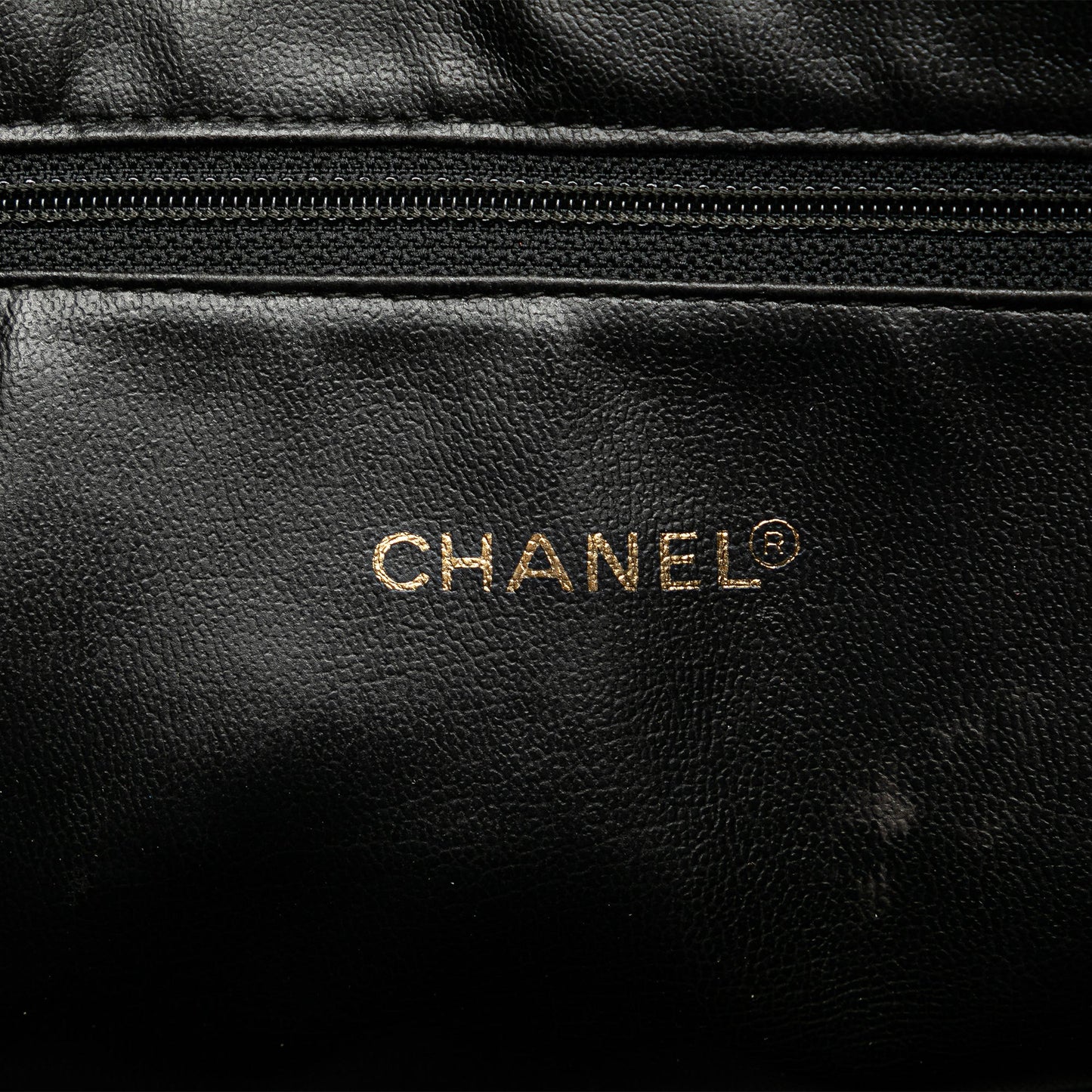 Black Chanel Caviar Front Pocket Chain Tote
