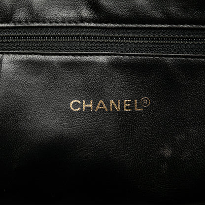 Black Chanel Caviar Front Pocket Chain Tote