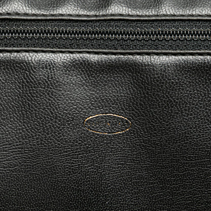 Black Chanel Caviar Front Pocket Chain Tote