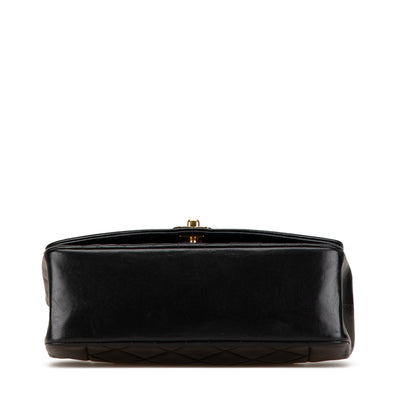Black Chanel Medium Lambskin Diana Flap Crossbody Bag
