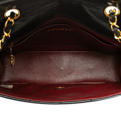 Black Chanel Medium Lambskin Diana Flap Crossbody Bag