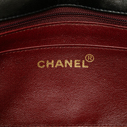 Black Chanel Medium Lambskin Diana Flap Crossbody Bag