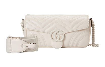 (WMNS) Gucci GG Marmont Matelasse Shoulder Bag 'White' 734814-DAAAI-9022