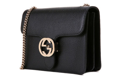 (WMNS) Gucci Leather Organ Satchel Single Shoulder Bag Black 510304-CAO0G-1000