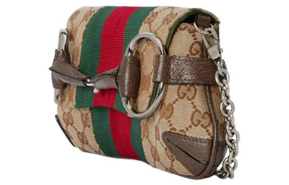 (WMNS) Gucci Horsebit Chain Small Shoulder Bag 'Being Ebony' 764339-FACM2-8747