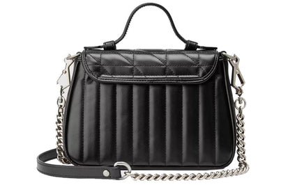 (WMNS) Gucci GG Marmont Mini Top Handle Bag 'Black' 583571-UM8AN-1000