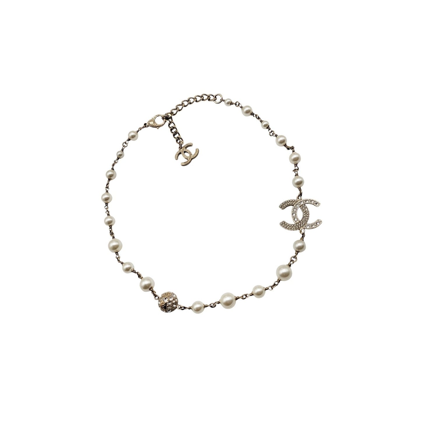 Chanel CC B21K Faux Pearl Chain Necklace