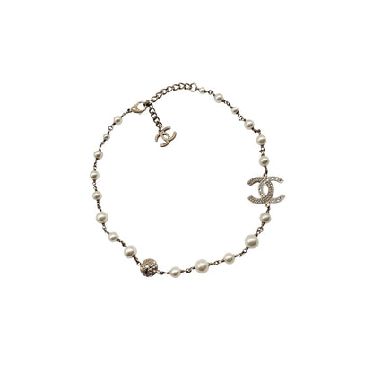 Chanel CC B21K Faux Pearl Chain Necklace
