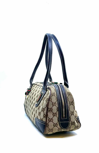 GUCCI Brown Canvas Monogram Handbag