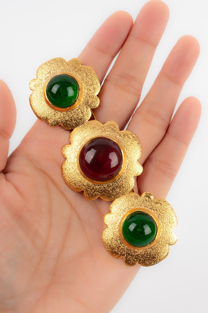 Broche dore Chanel 1980s