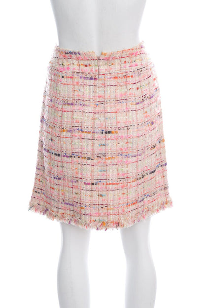 Chanel 2004 Spring Multicolor Tweed Mini Skirt SZ 40