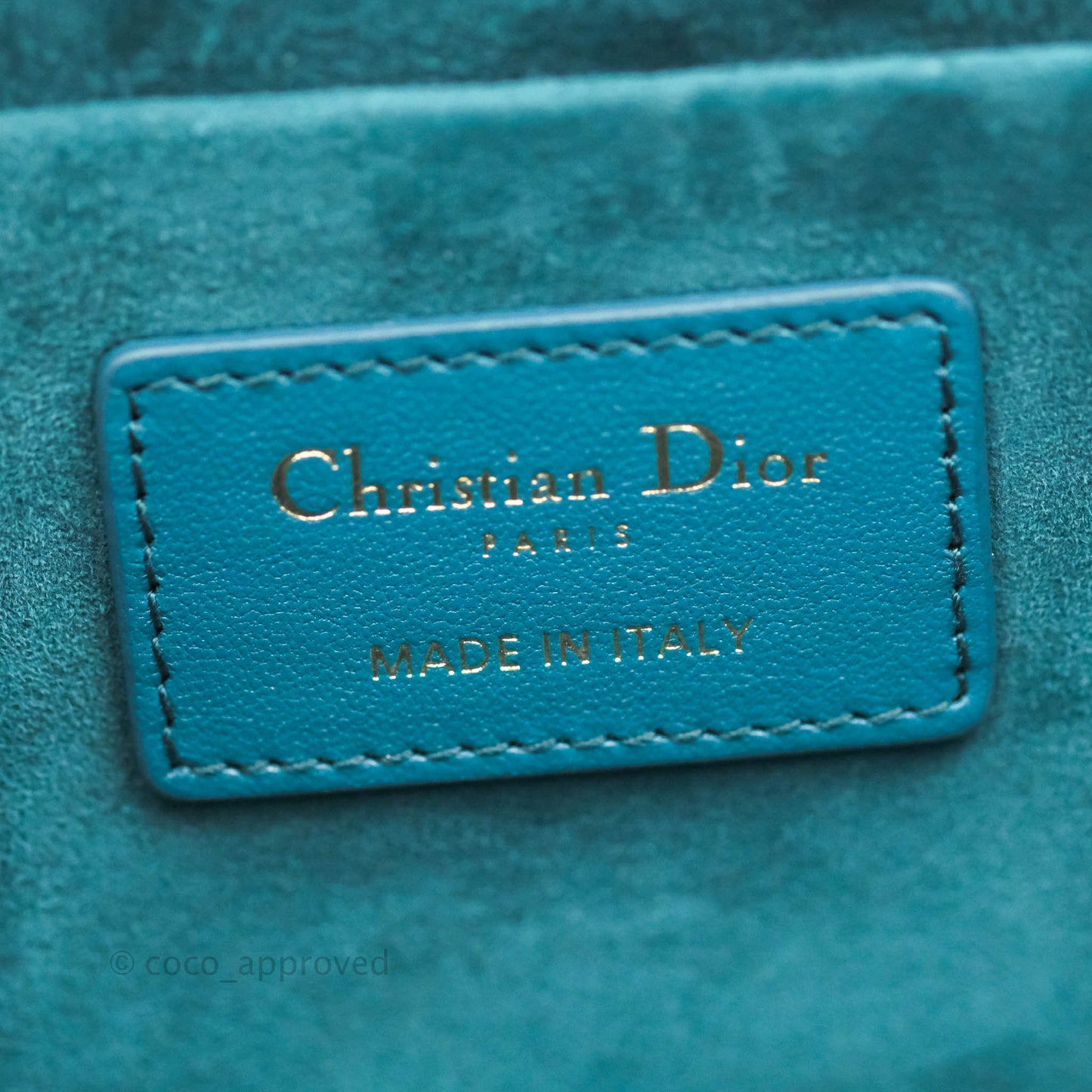 Christian Dior Lambskin Cannage Small Diortravel Vanity Case Deep Ocean