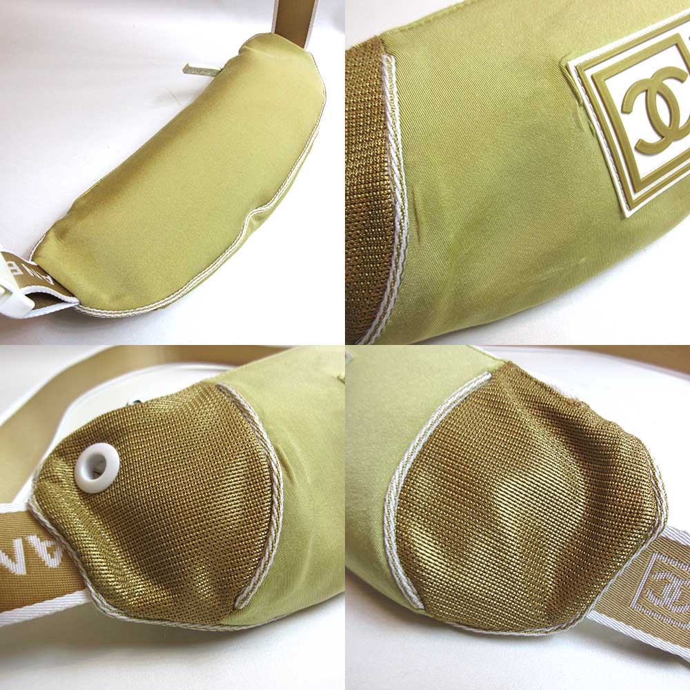 Chanel Nylon Waist Pouch Body Bag Beige New