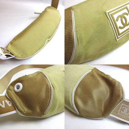 Chanel Nylon Waist Pouch Body Bag Beige New