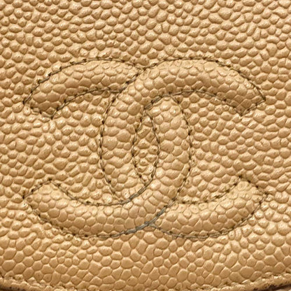 Chanel Caviar Skin Bifold Wallet Beige
