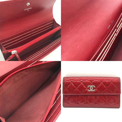 Chanel Matelasse Long Wallet Bordeaux