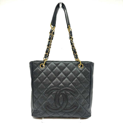 Chanel Caviar Skin Chain Shoulder Tote Bag