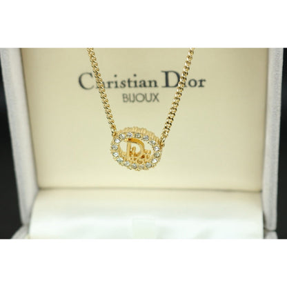 ExcellentRank SA Dior CD Rhinestone Necklace Earring Set S24111803