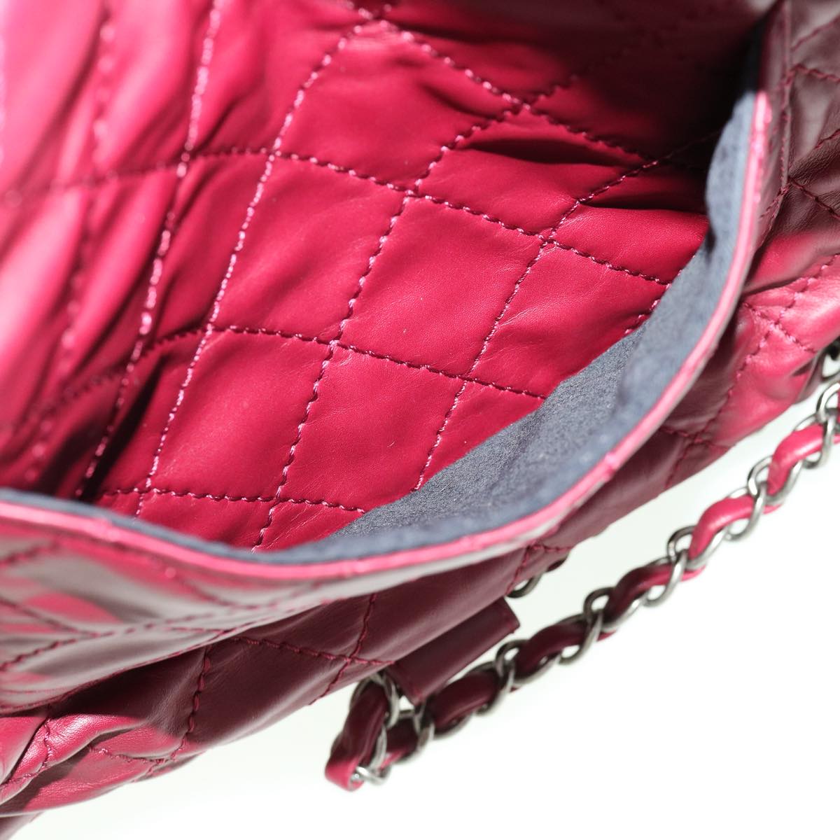 CHANEL Matelasse Chain Backpack Lamb Skin Bordeaux CC 30736A