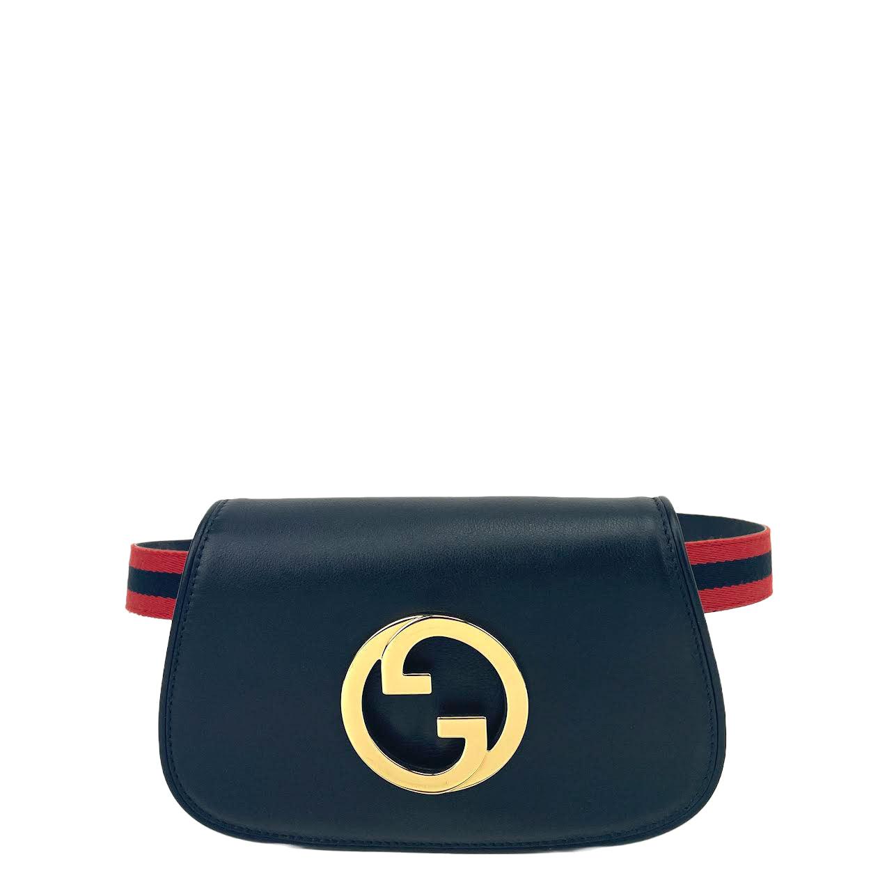 GUCCI Blondie Belt Bag w/Red & Blue Web Strap