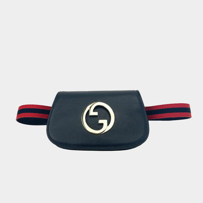 GUCCI Blondie Belt Bag w/Red & Blue Web Strap