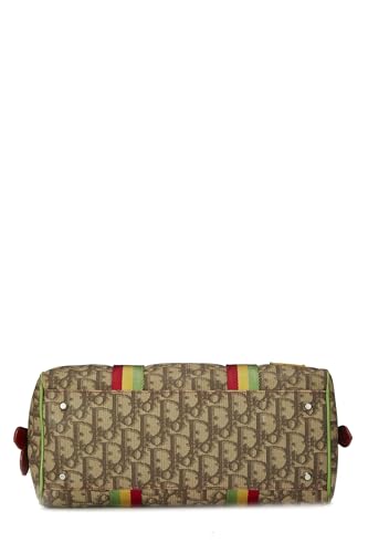 Dior, Brown Trotter Coated Canvas Rasta Handle Bag, Brown