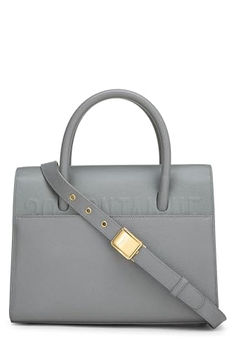 Dior, Grey Grained Calfskin St Honor Tote Medium, Blue