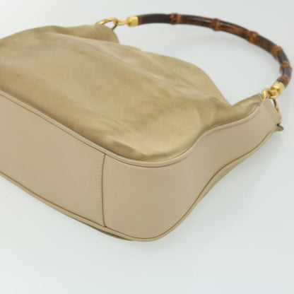 GUCCI Bamboo Hand Bag cotton Beige 00117321638  31581