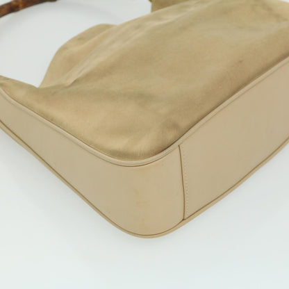 GUCCI Bamboo Hand Bag cotton Beige 00117321638  31581