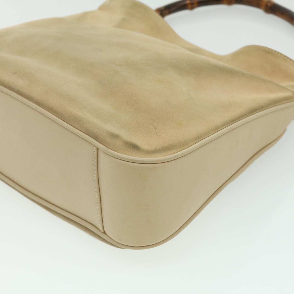 GUCCI Bamboo Hand Bag cotton Beige 00117321638  31581
