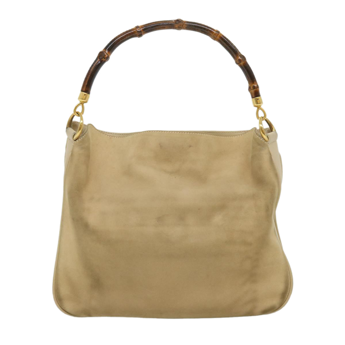 GUCCI Bamboo Hand Bag cotton Beige 00117321638  31581