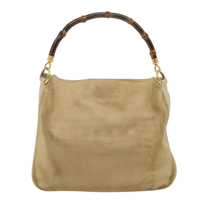 GUCCI Bamboo Hand Bag cotton Beige 00117321638  31581
