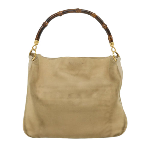GUCCI Bamboo Hand Bag cotton Beige 00117321638  31581