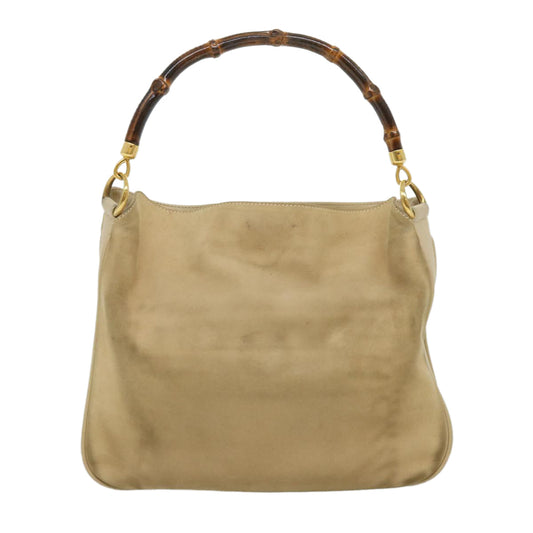 GUCCI Bamboo Hand Bag cotton Beige 00117321638  31581