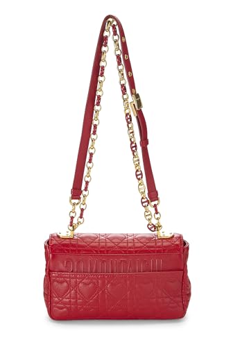 Dior, Red Cannage Calfskin Dioramour Caro Bag Small, Red