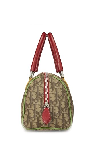 Dior, Brown Trotter Coated Canvas Rasta Handle Bag, Brown