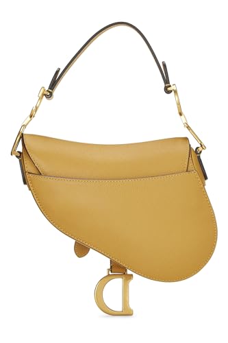 Dior, Yellow Leather Saddle Bag Mini, Yellow