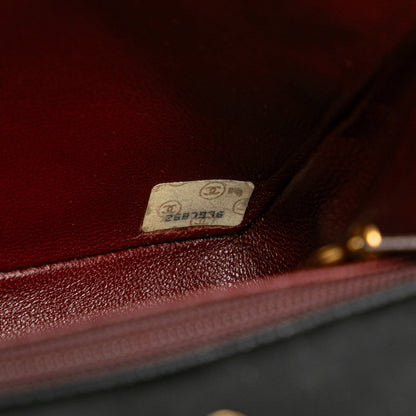 Black Chanel Mini Square Classic Lambskin Flap Crossbody Bag