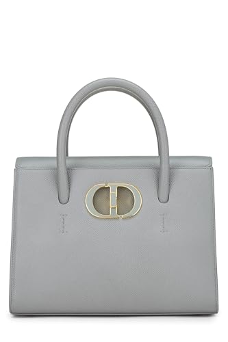 Dior, Grey Grained Calfskin St Honor Tote Medium, Blue