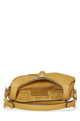 Dior, Yellow Leather Saddle Bag Mini, Yellow