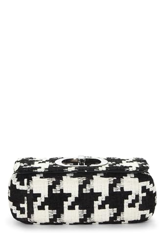 Dior, Multicolor Houndstooth Canvas Caro Bag Small, Black