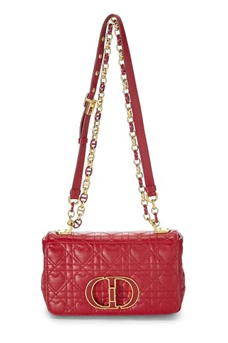 Dior, Red Cannage Calfskin Dioramour Caro Bag Small, Red
