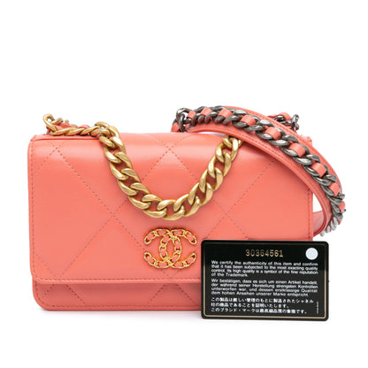 Chanel Sac Quilted Lambskin 19 Wallet on Chain