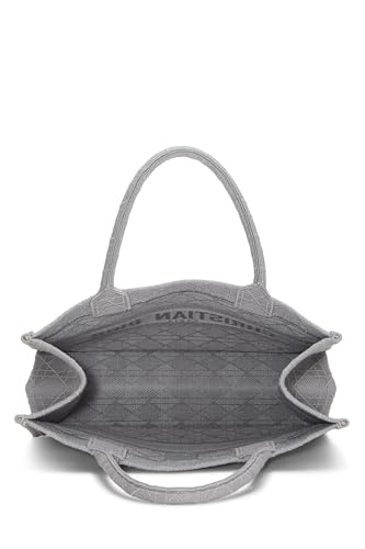Dior, Grey Canvas Book Tote Medium, Grey