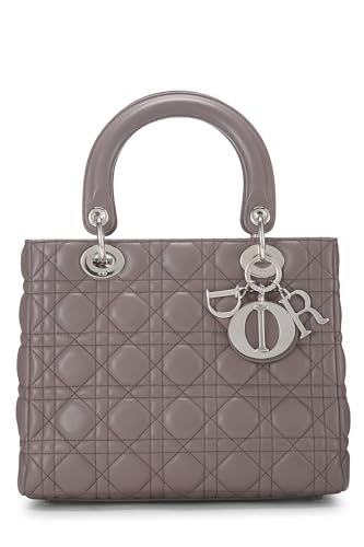 Dior, Purple Cannage Quilted Lambskin Lady Dior Medium, Purple