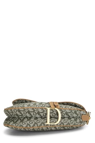Dior, Green Trotter Canvas Saddle Bag, Green