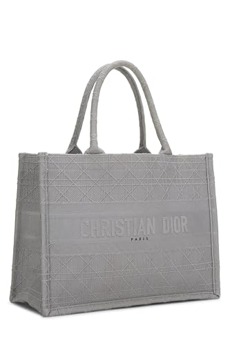 Dior, Grey Canvas Book Tote Medium, Grey